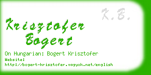 krisztofer bogert business card